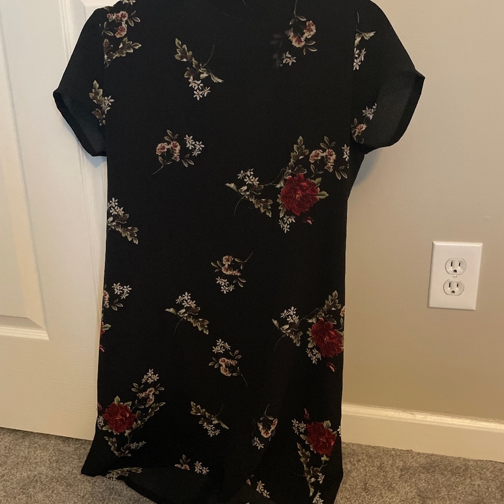 Black floral dress